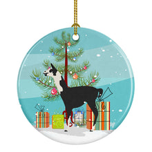 Load image into Gallery viewer, Llama Q' Ara Christmas Ornament - Round Ceramic Ornament – Artist-Designed Keepsake Decoration BB9285CO1