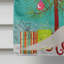 Load image into Gallery viewer, White Peacock Peafowl Christmas Flag Canvas House Size BB9293CHF