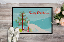 Load image into Gallery viewer, White Peacock Peafowl Christmas Doormat - 18x27 Decorative Floor Mat – Indoor/Outdoor Rug with Artistic Flair BB9293MAT