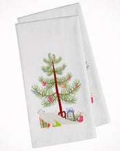 Load image into Gallery viewer, White Peacock Peafowl Christmas Kitchen Towels – Set of 2 - Decorative &amp; Absorbent Cotton | BB9293WTKT