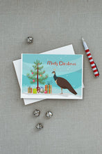Load image into Gallery viewer, Indian Peahen Peafowl Christmas Greeting Cards -  Blank Note Cards – 8-Pack of Artist-Designed Cards with Envelopes