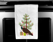 Load image into Gallery viewer, Indian Peahen Peafowl Christmas Kitchen Towels – Set of 2 - Decorative &amp; Absorbent Cotton | BB9294WTKT