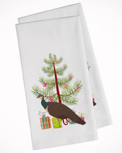 Load image into Gallery viewer, Indian Peahen Peafowl Christmas Kitchen Towels – Set of 2 - Decorative &amp; Absorbent Cotton | BB9294WTKT