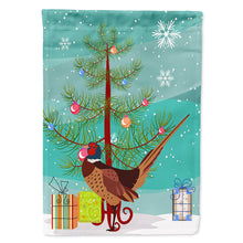 Load image into Gallery viewer, Ring-necked Common Pheasant Christmas Flag Canvas House Size BB9297CHF
