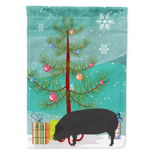 Load image into Gallery viewer, Devon Large Black Pig Christmas Flag Canvas House Size BB9298CHF