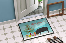 Load image into Gallery viewer, Devon Large Black Pig Christmas Doormat - 24x36 Decorative Floor Mat – Indoor/Outdoor Rug with Artistic Flair BB9298JMAT