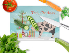 Load image into Gallery viewer, Mini Miniature Pig Christmas Glass Cutting Boards – Durable, Decorative Kitchen Art Large BB9302LCB