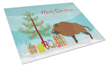 Load image into Gallery viewer, Wild Boar Pig Christmas Glass Cutting Boards – Durable, Decorative Kitchen Art Large BB9303LCB