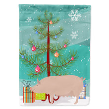 Load image into Gallery viewer, English Large White Pig Christmas Flag Canvas House Size BB9305CHF