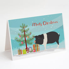 Load image into Gallery viewer, Hampshire Pig Christmas Greeting Cards -  Blank Note Cards – 8-Pack of Artist-Designed Cards with Envelopes