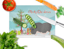 Load image into Gallery viewer, Vietnamese Pot-Bellied Pig Christmas Glass Cutting Boards – Durable, Decorative Kitchen Art Large BB9308LCB