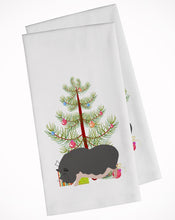 Load image into Gallery viewer, Vietnamese Pot-Bellied Pig Christmas Kitchen Towels – Set of 2 - Decorative &amp; Absorbent Cotton | BB9308WTKT