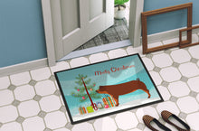 Load image into Gallery viewer, Duroc Pig Christmas Doormat - 18x27 Decorative Floor Mat – Indoor/Outdoor Rug with Artistic Flair BB9309MAT