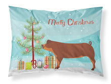 Load image into Gallery viewer, Duroc Pig Christmas Fabric Standard Pillowcase – Artistic Decorative Front, White Back BB9309PILLOWCASE