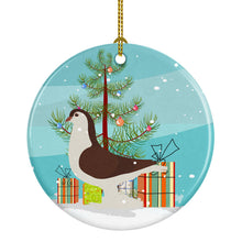 Load image into Gallery viewer, Large Pigeon Christmas Ornament - Round Ceramic Ornament – Artist-Designed Keepsake Decoration BB9310CO1