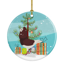 Load image into Gallery viewer, Capuchin Red Pigeon Christmas Ornament - Round Ceramic Ornament – Artist-Designed Keepsake Decoration BB9315CO1