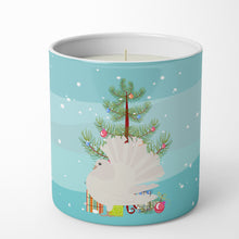 Load image into Gallery viewer, Silver Fantail Pigeon Christmas 10 oz Decorative Soy Candle