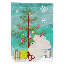 Load image into Gallery viewer, Silver Fantail Pigeon Christmas Flag Canvas House Size BB9317CHF