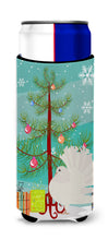 Load image into Gallery viewer, Silver Fantail Pigeon Christmas   Hugger for slim cans BB9317MUK