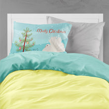 Load image into Gallery viewer, Silver Fantail Pigeon Christmas Fabric Standard Pillowcase – Artistic Decorative Front, White Back BB9317PILLOWCASE