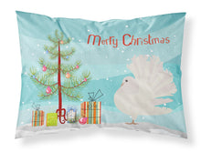 Load image into Gallery viewer, Silver Fantail Pigeon Christmas Fabric Standard Pillowcase – Artistic Decorative Front, White Back BB9317PILLOWCASE