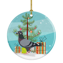 Load image into Gallery viewer, Racing Pigeon Christmas Ornament - Round Ceramic Ornament – Artist-Designed Keepsake Decoration BB9318CO1