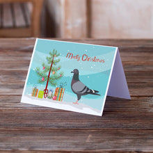 Load image into Gallery viewer, Racing Pigeon Christmas Greeting Cards -  Blank Note Cards – 8-Pack of Artist-Designed Cards with Envelopes