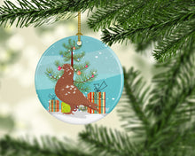 Load image into Gallery viewer, African Owl Pigeon Christmas Ornament - Round Ceramic Ornament – Artist-Designed Keepsake Decoration BB9320CO1