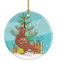 Load image into Gallery viewer, African Owl Pigeon Christmas Ornament - Round Ceramic Ornament – Artist-Designed Keepsake Decoration BB9320CO1