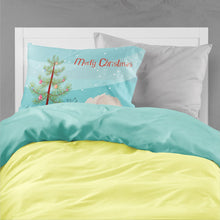 Load image into Gallery viewer, Fluffy Angora Rabbit Christmas Fabric Standard Pillowcase – Artistic Decorative Front, White Back BB9326PILLOWCASE