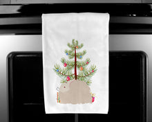 Load image into Gallery viewer, Fluffy Angora Rabbit Christmas Kitchen Towels – Set of 2 - Decorative &amp; Absorbent Cotton | BB9326WTKT