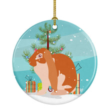 Load image into Gallery viewer, English Lop Rabbit Christmas Ornament - Round Ceramic Ornament – Artist-Designed Keepsake Decoration BB9329CO1
