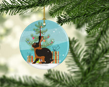 Load image into Gallery viewer, Tan Rabbit Christmas Ornament - Round Ceramic Ornament – Artist-Designed Keepsake Decoration BB9330CO1