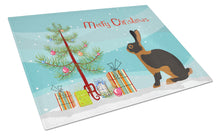 Load image into Gallery viewer, Tan Rabbit Christmas Glass Cutting Boards – Durable, Decorative Kitchen Art Large BB9330LCB