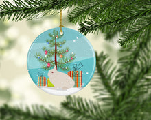 Load image into Gallery viewer, Hermelin Rabbit Christmas Ornament - Round Ceramic Ornament – Artist-Designed Keepsake Decoration BB9331CO1