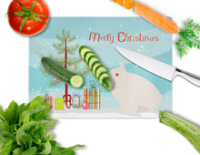 Load image into Gallery viewer, Hermelin Rabbit Christmas Glass Cutting Boards – Durable, Decorative Kitchen Art Large BB9331LCB