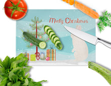 Load image into Gallery viewer, New Zealand White Rabbit Christmas Glass Cutting Boards – Durable, Decorative Kitchen Art Large BB9332LCB