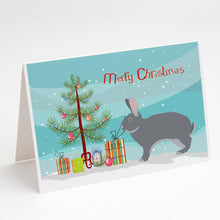 Load image into Gallery viewer, Giant Chinchilla Rabbit Christmas Greeting Cards -  Blank Note Cards – 8-Pack of Artist-Designed Cards with Envelopes