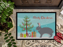 Load image into Gallery viewer, Giant Chinchilla Rabbit Christmas Doormat - 18x27 Decorative Floor Mat – Indoor/Outdoor Rug with Artistic Flair BB9333MAT