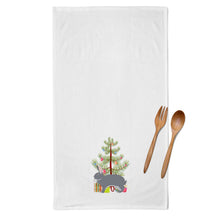 Load image into Gallery viewer, Giant Chinchilla Rabbit Christmas Kitchen Towels – Set of 2 - Decorative &amp; Absorbent Cotton | BB9333WTKT