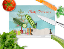 Load image into Gallery viewer, California White Rabbit Christmas Glass Cutting Boards – Durable, Decorative Kitchen Art Large BB9334LCB