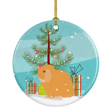 Load image into Gallery viewer, Holland Lop Rabbit Christmas Ornament - Round Ceramic Ornament – Artist-Designed Keepsake Decoration BB9335CO1
