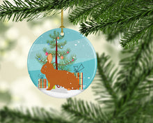 Load image into Gallery viewer, Rex Rabbit Christmas Ornament - Round Ceramic Ornament – Artist-Designed Keepsake Decoration BB9336CO1