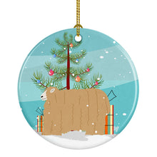Load image into Gallery viewer, Lincoln Longwool Sheep Christmas Ornament - Round Ceramic Ornament – Artist-Designed Keepsake Decoration BB9338CO1
