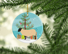 Load image into Gallery viewer, Suffolk Sheep Christmas Ornament - Round Ceramic Ornament – Artist-Designed Keepsake Decoration BB9339CO1
