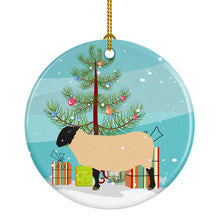 Load image into Gallery viewer, Suffolk Sheep Christmas Ornament - Round Ceramic Ornament – Artist-Designed Keepsake Decoration BB9339CO1