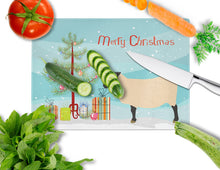 Load image into Gallery viewer, Suffolk Sheep Christmas Glass Cutting Boards – Durable, Decorative Kitchen Art Large BB9339LCB