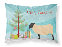Load image into Gallery viewer, Suffolk Sheep Christmas Fabric Standard Pillowcase – Artistic Decorative Front, White Back BB9339PILLOWCASE