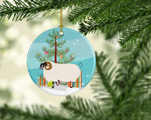 Load image into Gallery viewer, Scottish Blackface Sheep Christmas Ornament - Round Ceramic Ornament – Artist-Designed Keepsake Decoration BB9340CO1