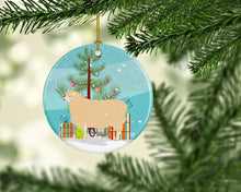 Load image into Gallery viewer, English Leicester Longwool Sheep Christmas Ornament - Round Ceramic Ornament – Artist-Designed Keepsake Decoration BB9341CO1